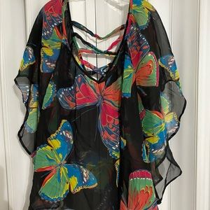 Colorful chiffon Butterfly top 4x